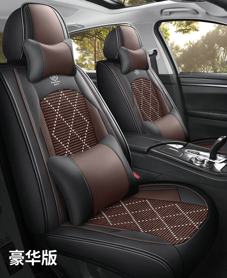 New car seat covers, breathable ice silk material, full-coverage design, suitable for sports cars, universal for drivers, and designed for use in vehicles