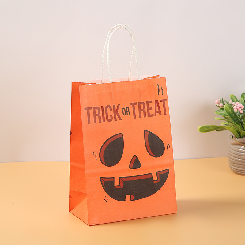 Bolso de regalo para niños de Halloween, bolso de mano, bolso de dulces, decoración de fiesta, logotipo impreso, bolsa de embalaje de bocadillos de compras