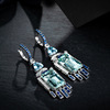 Fashionable design jewelry, sapphire long earrings