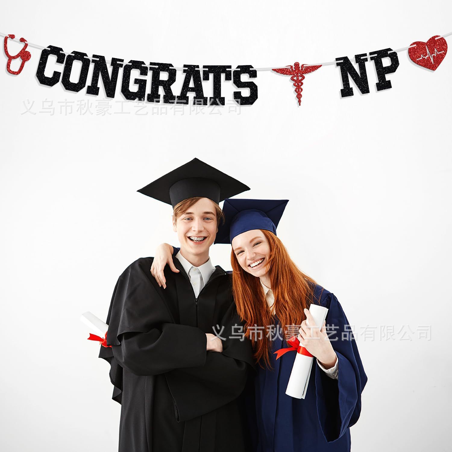 Escuela de enfermería fiesta de graduación NURSE banner enfermería fiesta de fondo decoración colgante dibujo flor