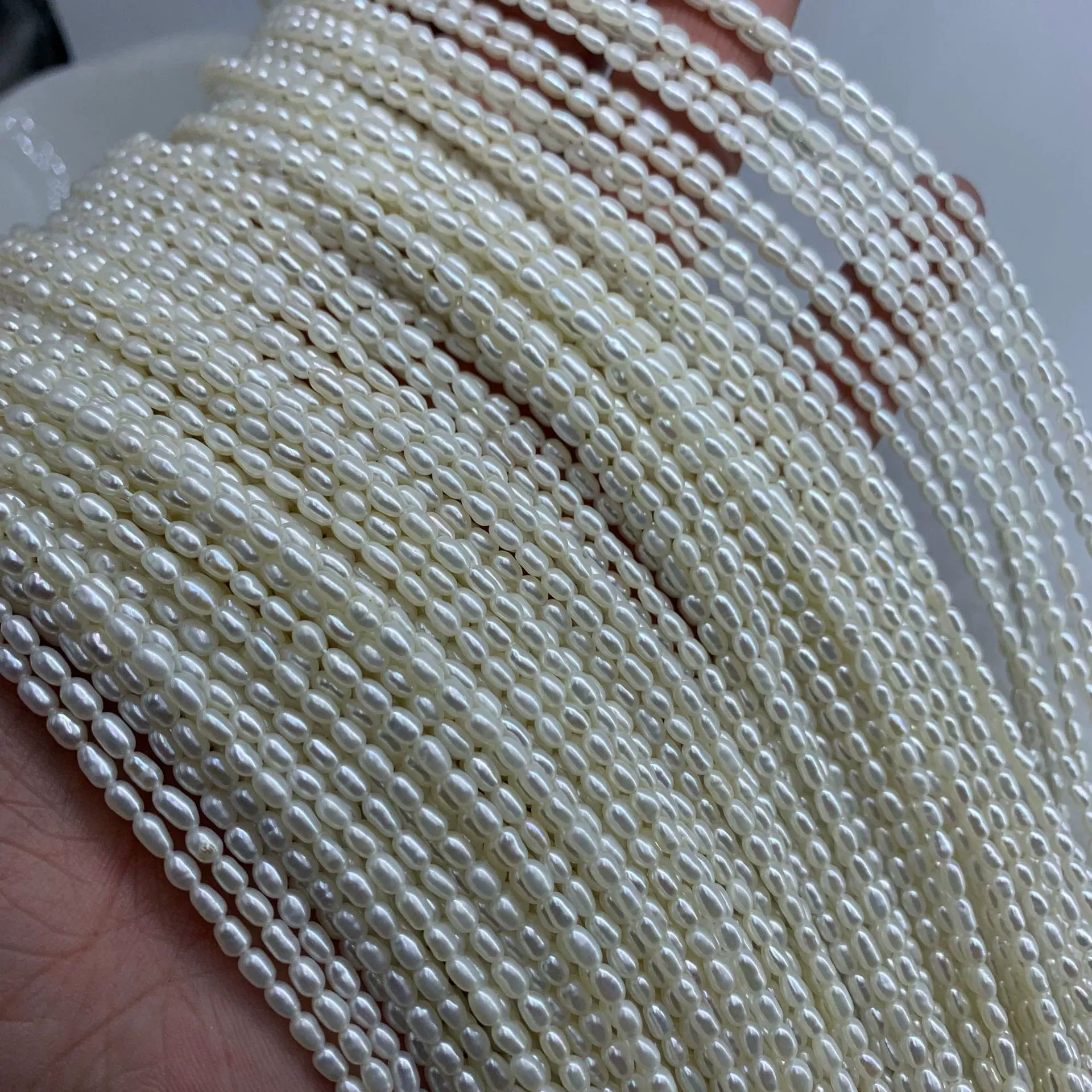 2.5-3强光淡水keshi珍珠散珠半成品DIY手链饰品天然淡水珍珠项链