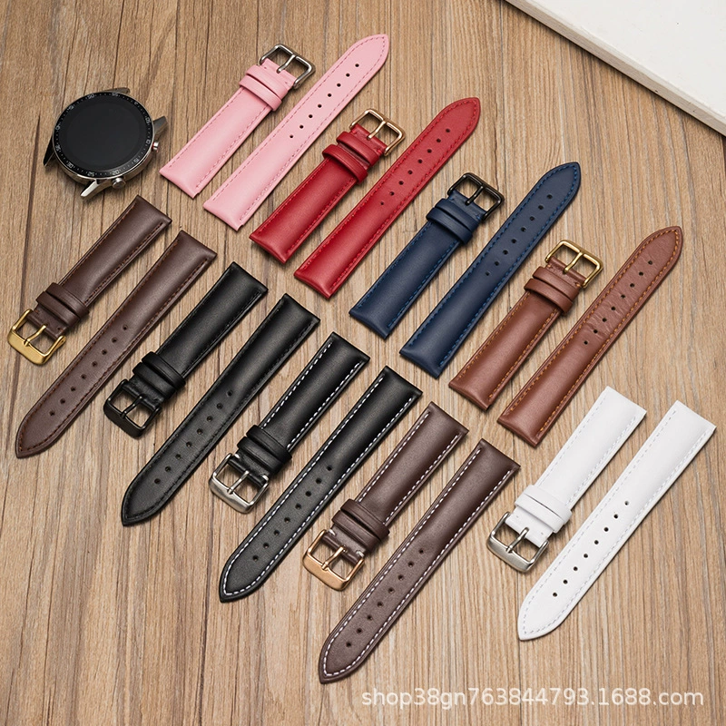 Ремешок из воловьей кожи с пряжкой, двусторонняя Нижняя крышка из воловьей кожи, унисекс, аксессуары для часов, Заводской магазин