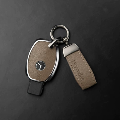 Car key bag Mercedes Key Covers: C-Class, S-Class, E-Class - mercedes-benz-c-class-2-button-key-fob-original-emblem-pendant-elephant-gray