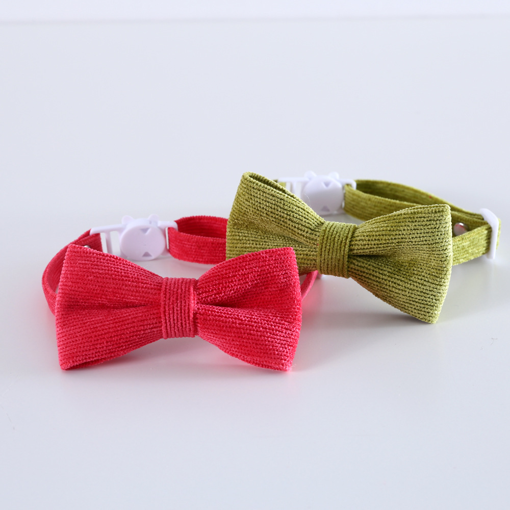 Collar de corbata de color caramelo para mascotas, gato, perro, caballo, arco, accesorios de cumpleaños, anti-asfixia comercio exterior