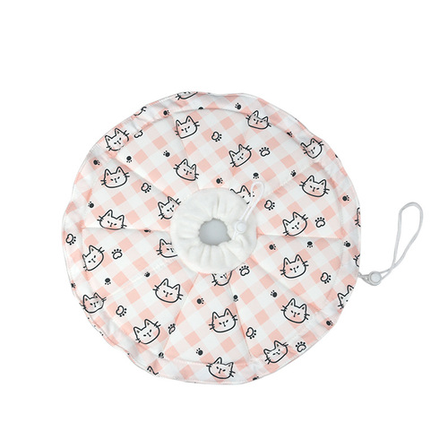 Amazon's new product printed cotton-filled Elizabethan ring drawstring adjustable easy-to-clean soft ring waterproof beauty ring