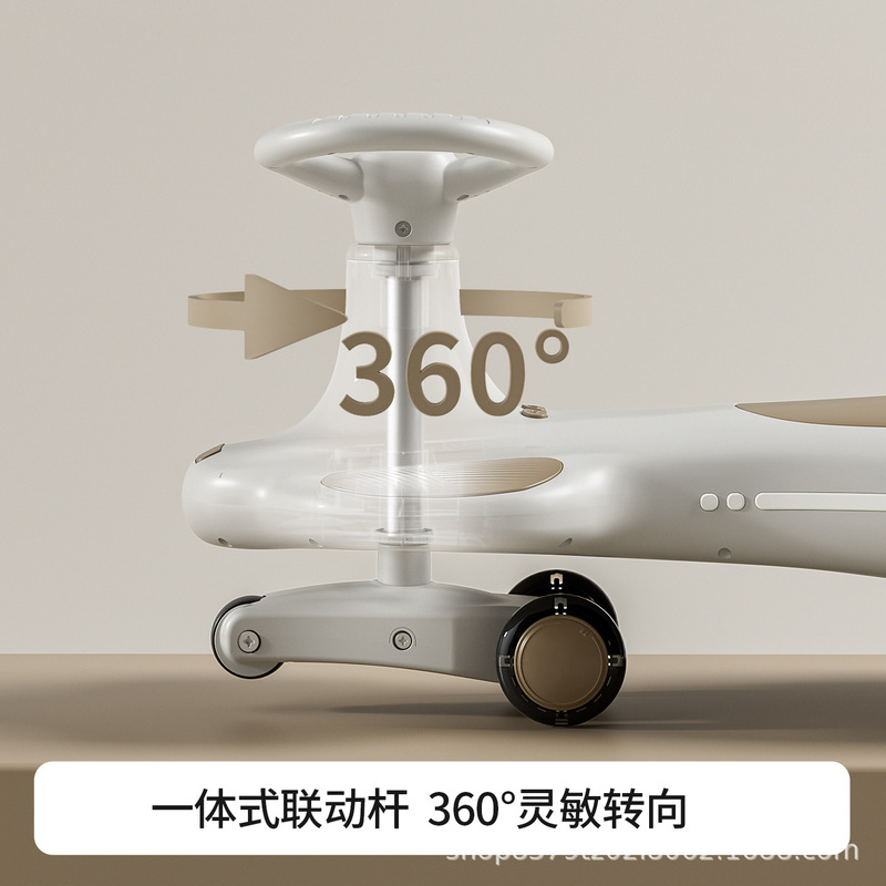 儿童扭扭车1-8岁亲子共乘扭扭车大人可坐防静音轮推杆推把溜溜车|undefined