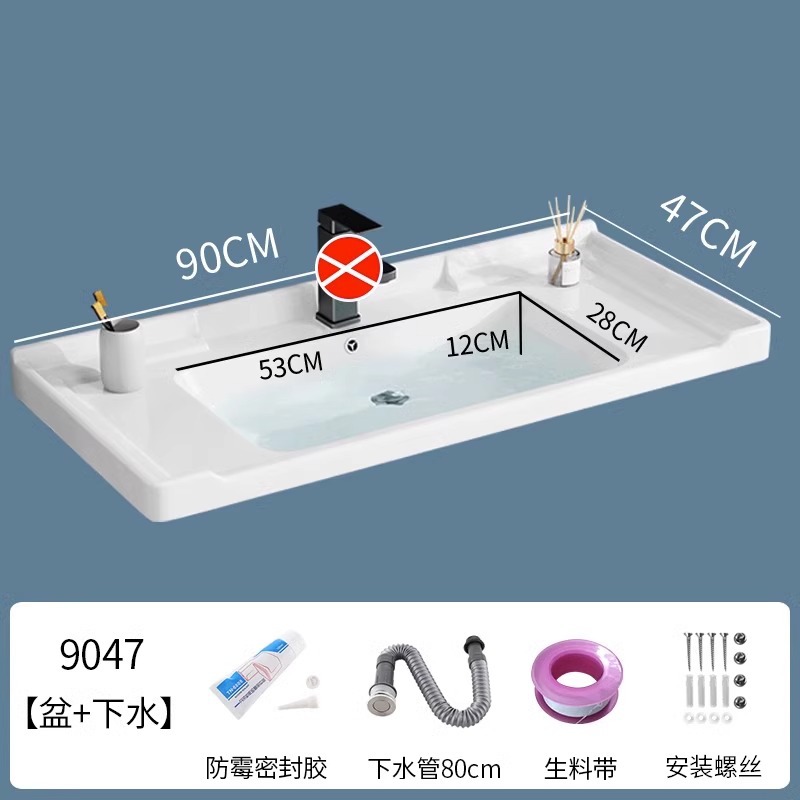 lavabo semi-incrustado cerámica en una sola bañera gabinete de baño comercio exterior lavabo lavabo lavabo lavabo