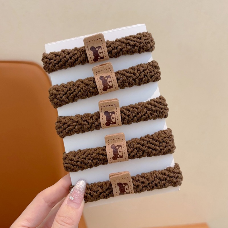 4 juego de 5 piezas de color café oscuro