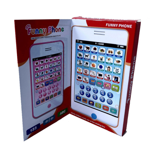 New children's touch screen large simulation mobile phone Amazon English enlightenment early education machine cross-border point reading learning toy
