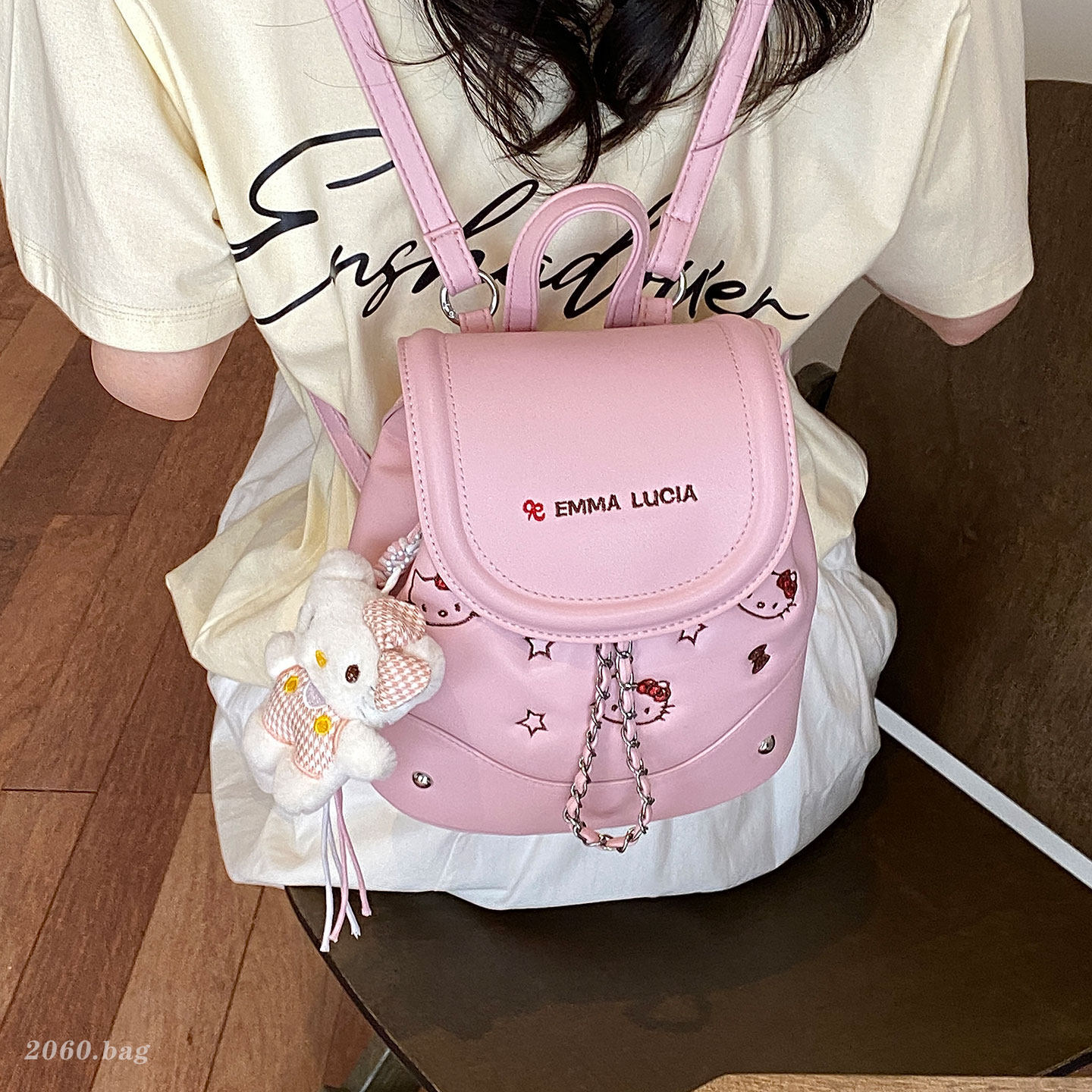 Mochila de estilo de moda femenina versátil para estudiantes de clase mochila de viaje de dibujos animados pequeña 2026 mochila nueva niña