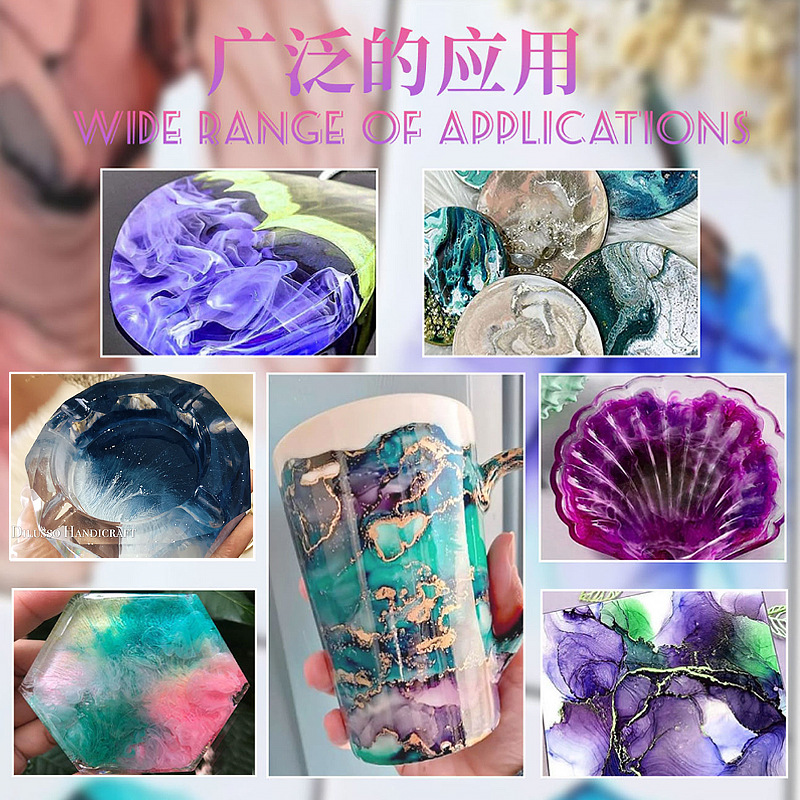 Cross border Amazon Drop Gel Halo Dyeing Essence Gradient Gemstone Settling Transparent Pigments Epo