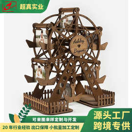 厂家激光木质切割定制3D立体拼图uv、激光打标diy摆件实木