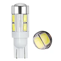 Автомобильный светодиодный фонарь T10 5630 10LED, подсветка номерного знака W5W, боковой фонарь двери, светодиодная лампа резервного копирования t10