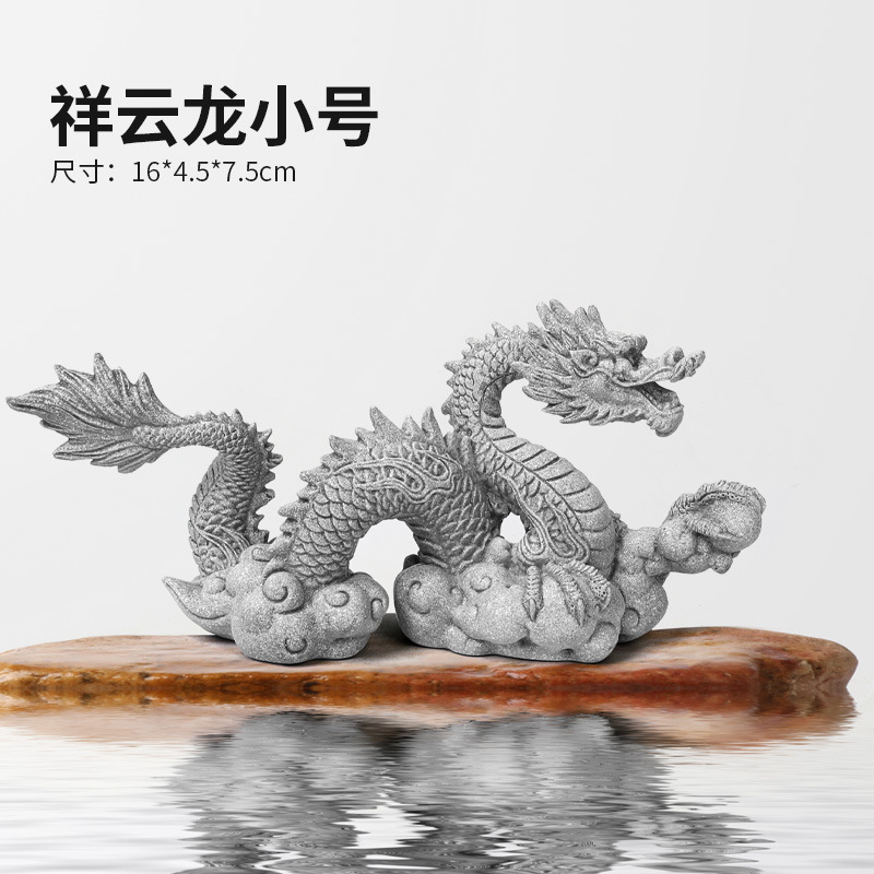 Pecera Arenisca azul Arenisca Dibujos animados Decoración de paisaje de bonsai de león Hippo Decoración de micropaisaje Tallado a prueba de piedra