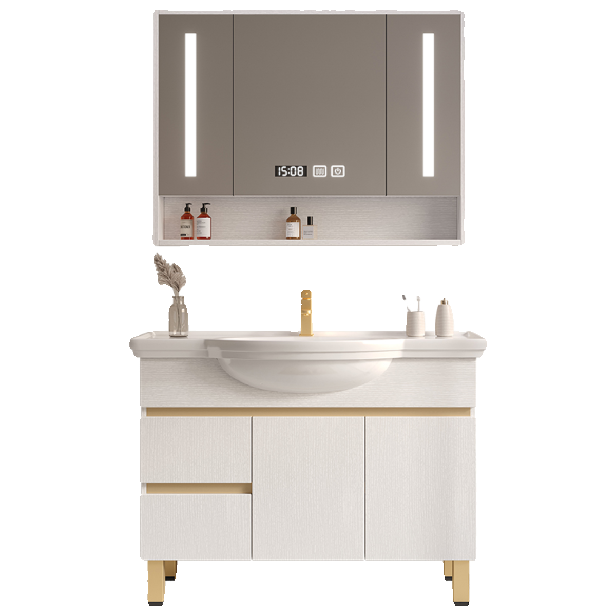 W6 lavabo armario combinado tipo suelo lavabo de estómago grande lavabo simple lavabo armario de baño ultra estrecho impermeable baño