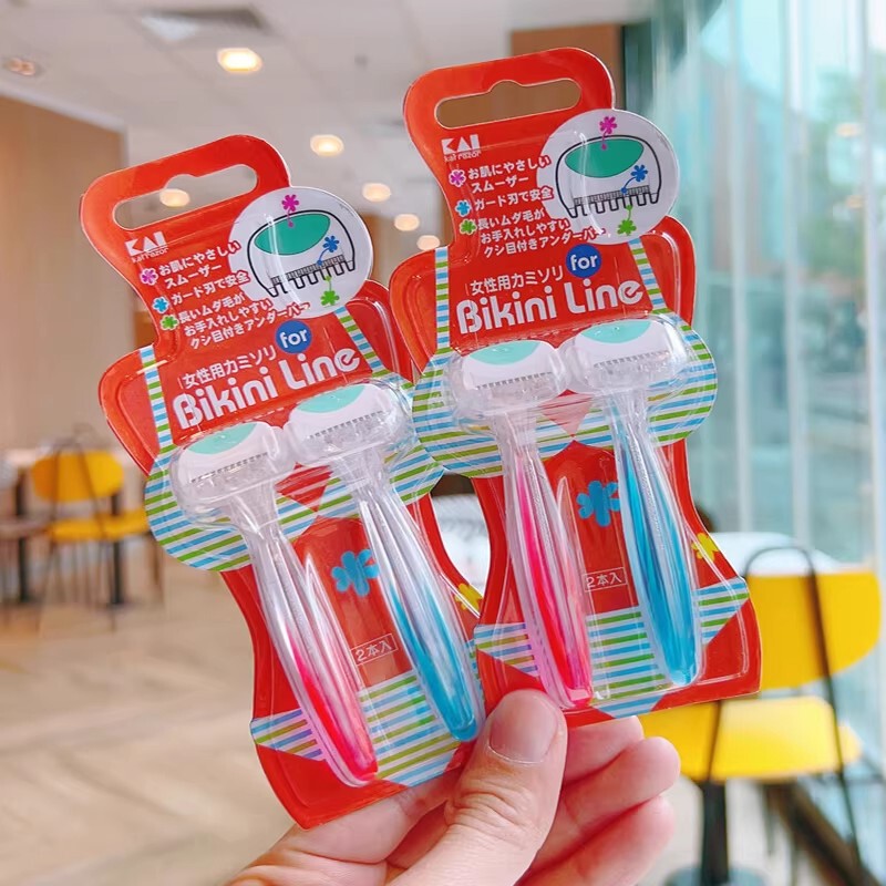 Japanese Kai Bikini Razor for Women, Mini Hair Removal Razor for Body and Private Areas, with Chinese Label