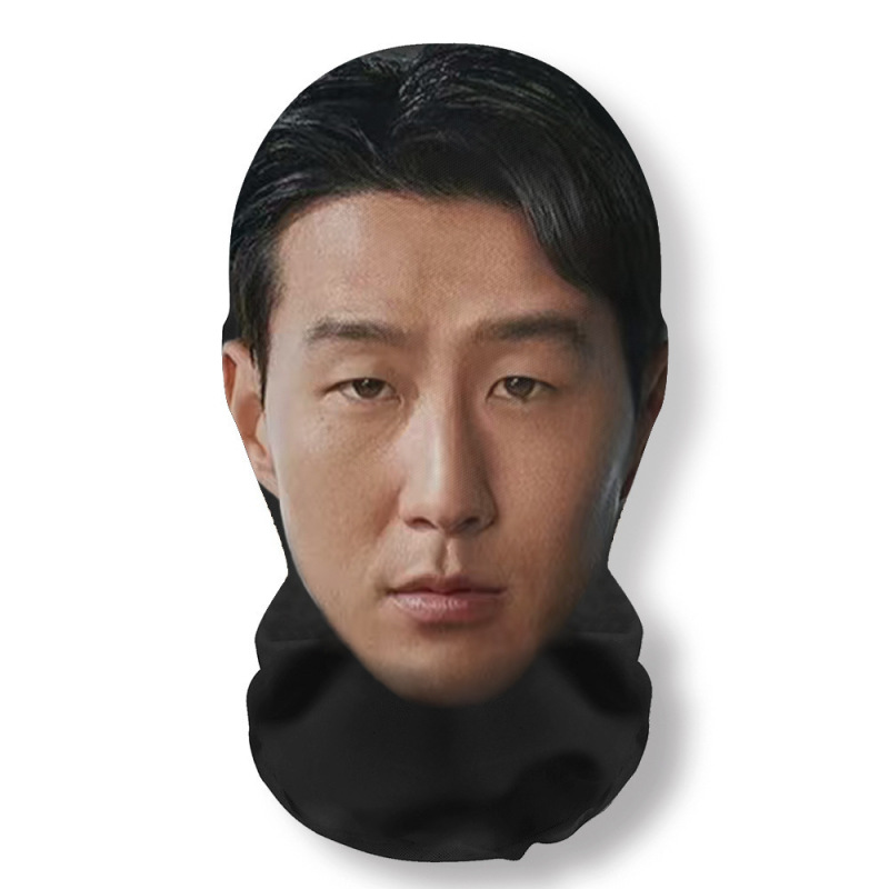 新款3D仿真人明星人脸装扮头套派对装饰面罩明星全脸搞笑网纱头套|undefined