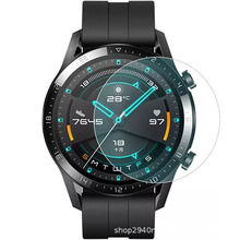 圆形手表高清钢化膜适用华为watch4pro手表D40全屏三星手表钢化膜