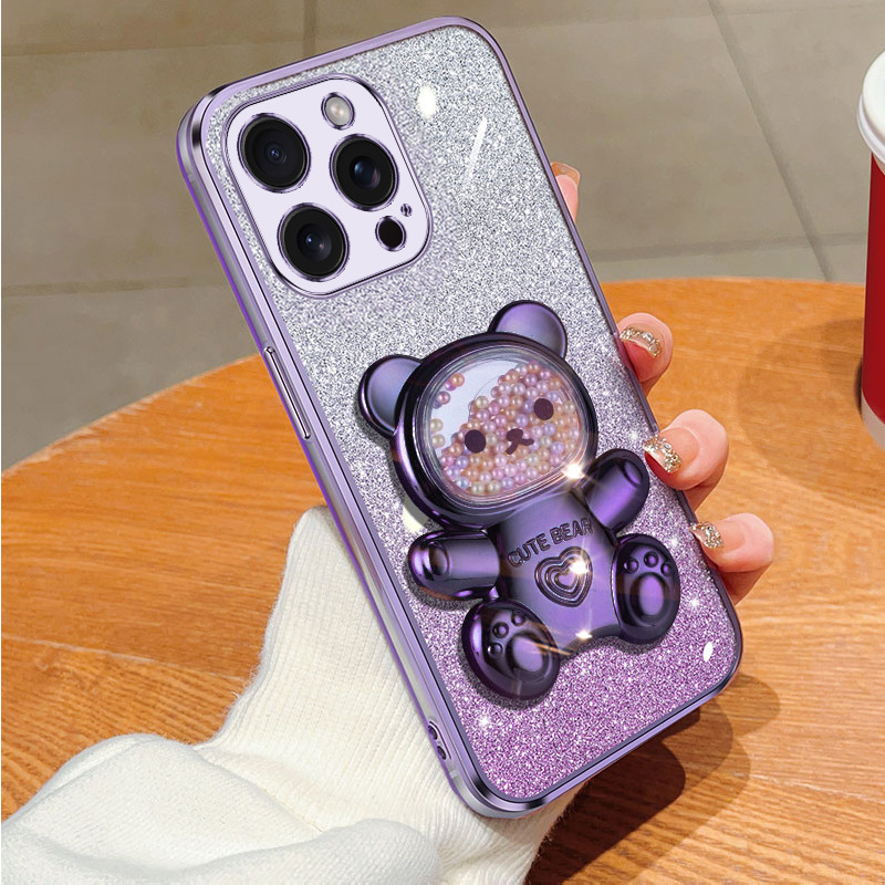 虹糖全メッキ携帯ケーススタンドストレッチ折り畳みデスクトップ横縦両用スタンド女子かわいいスタンド潮