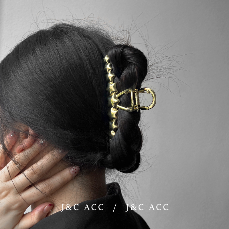 60g Weight Hair Claws Hair Accessories Type 1 Piece Quantity Daily, Street Occasion Alloy Material Star Pattern All Seasons Season Women's Gender Y2K, Modern Style Style Y2K Modern Style Women's Star Alloy Hair Claws 6