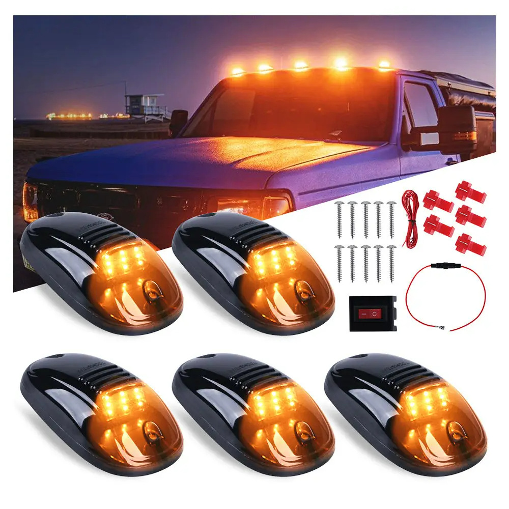 五合一驾驶室标志车顶灯 12 LED 适用于皮卡汽车 SUV 越野琥珀色
