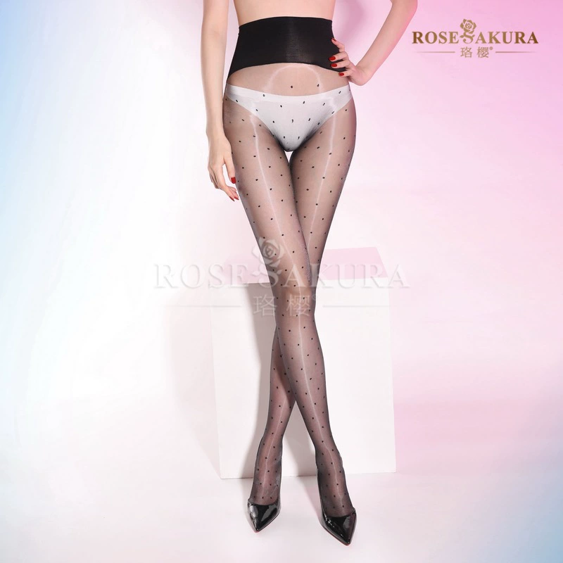 光 8487 Aurora точка бесшовные колготки женские ультратонкие маслянистые лёгкие тонкие тёплые носки прозрачные волнистые точки колготки