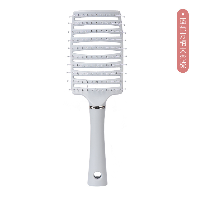 Vino rojo masaje peine grande curvado peine peluquería señora esponjosa forma curling peine pelo recto costilla peine de una sola pieza de entrega