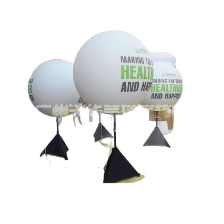 Fábrica al por mayor PVC cerrado soporte de gas bola luminosa soporte de luz LED bola guía bola soporte luminoso bola