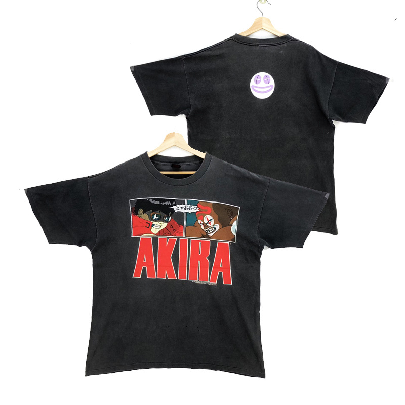 1988年アキーラAKIRAアニメ連名日系レトロ潮牌ヴィンテージ男性綿ゆるいtシャツ