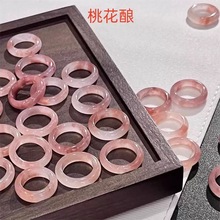 小红书同款仿玉原创国风细素圈戒指不掉色时尚素食指戒小众古风女