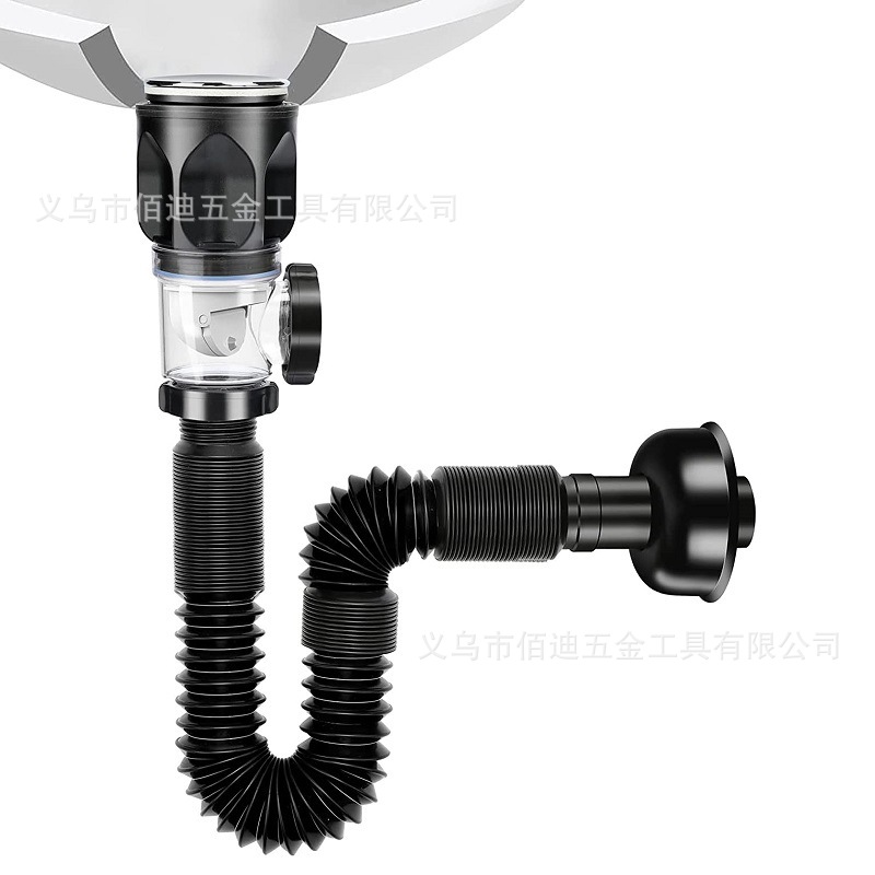 Filtro de desodorización retráctil de drenaje de fregadero de cocina de tapa invertida, fregadero de caída flexible anti-bloqueo accesorios de cocina