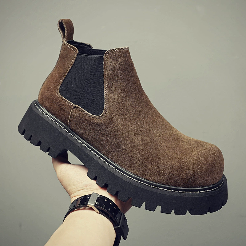 Ботинки Martin мужские высокие осенью и зимой бархат теплые новые кожаные туфли