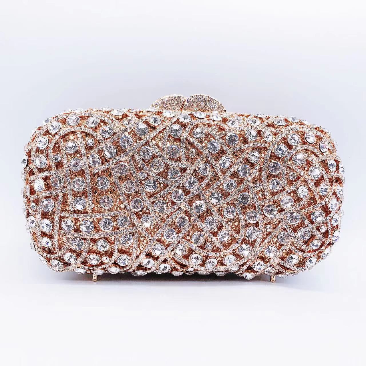 Túi clutch dạ tiệc nạm kim cương xách tay đính đá lấp lánh — 44 chi tiết 23