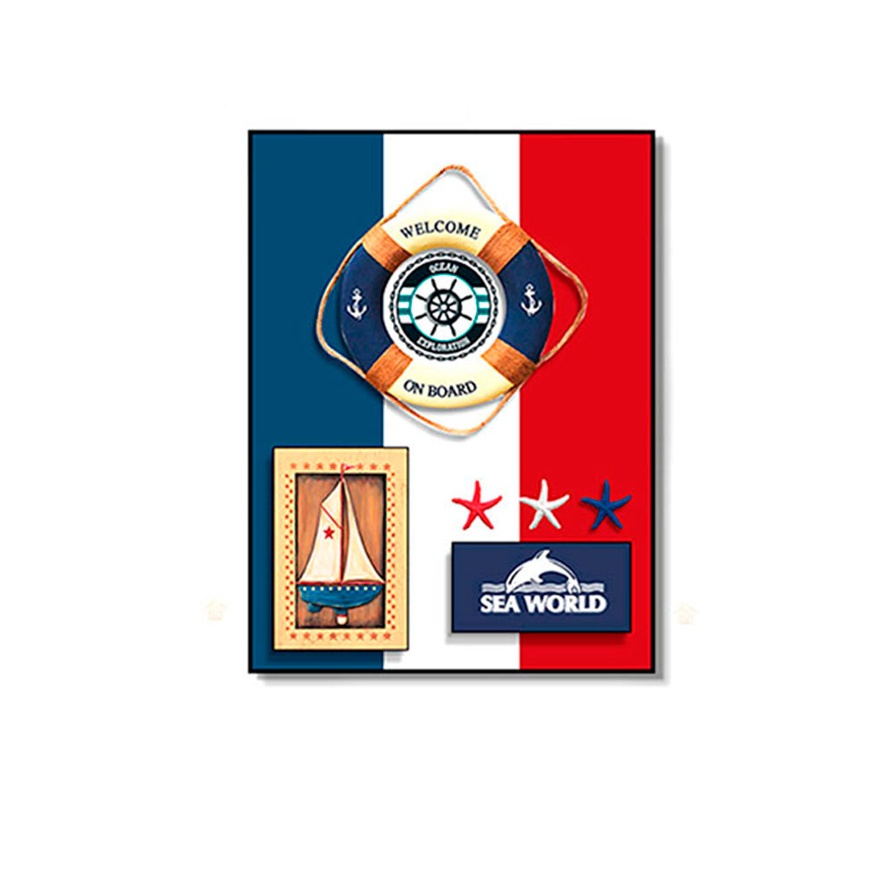 Estilo Mediterráneo colgante pintura tridimensional pintura real moda pintura decorativa sala de estar comedor pasillo colgante pintura dormitorio mural