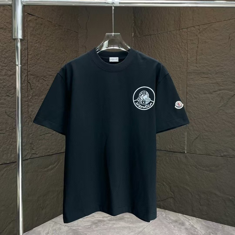 高バージョンの新しい植毛Monモンフルプリントクレア口ベルクロ半袖ユニセックスTシャツトップカップル着用|undefined
