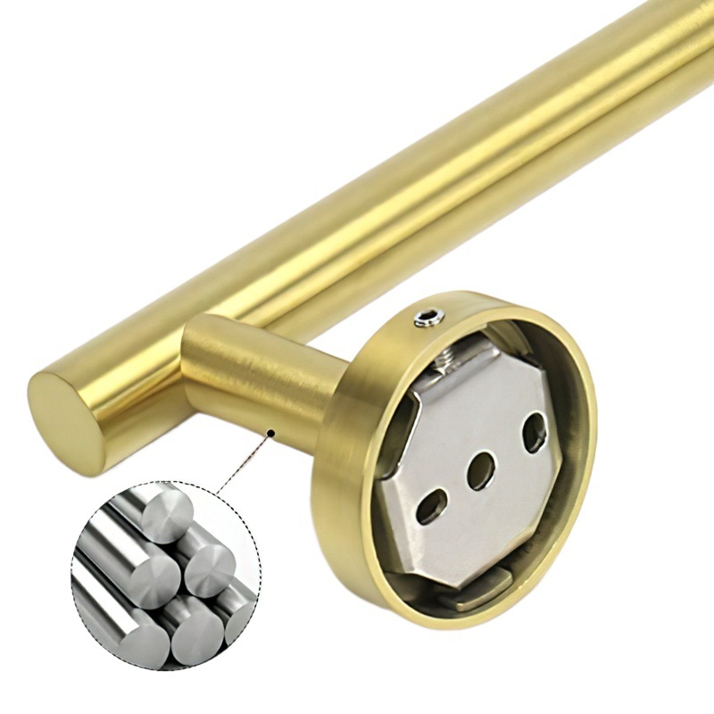 Thickened 304 Stainless Steel Bathroom Towel Rack Anti Rust Wall Mounted Towel Rack, Modern Style Bathroom Accessories