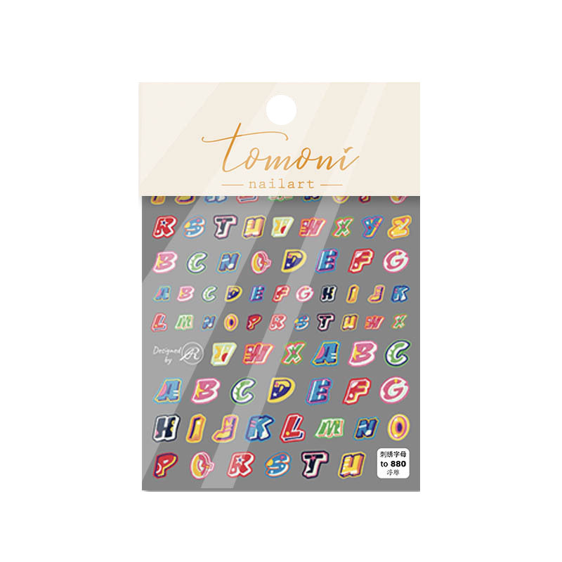 Ikun Cai Xukun nueva canción Mismo estilo de uñas pegatinas de sonido electrónico letras fresco bordado alivio tridimensional tomoni estilo japonés