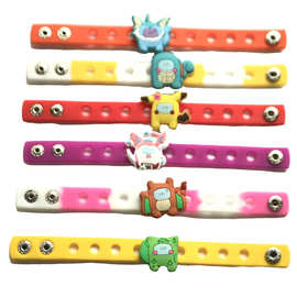 星耀厂家直销儿童硅胶手环卡通手腕带可调节运动手圈手链儿童款