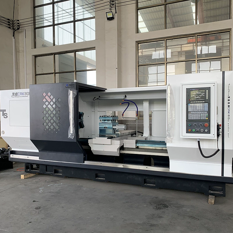 Tiansheng CAK6180 полностью автоматический горизонтальный гидравлический токарный станок с ЧПУ, оборудование для резки металла, токарный станок для обработки