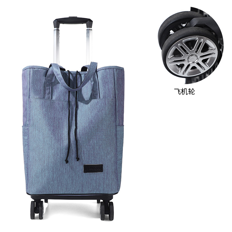 Blue universal airplane, swivel wheels