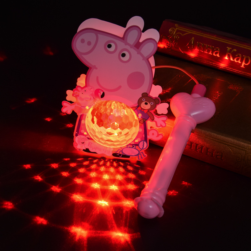 Festival del Medio Otoño Dibujos animados Música portátil luminosa Linternas Mercado nocturno Puesto de juguetes para niños Cantar Proyección Linternas al por mayor