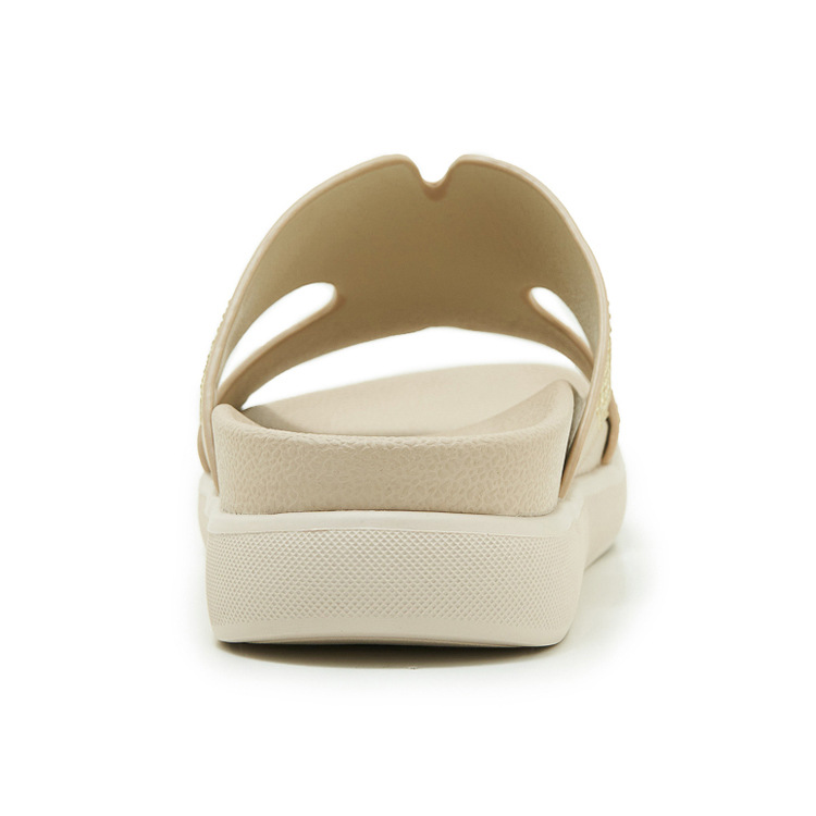 Dép sandal nữ xỏ ngón đế bệt đính đá lấp lánh phong cách Hàn Quốc — màu đen, màu hồng, màu mơ chi tiết 28