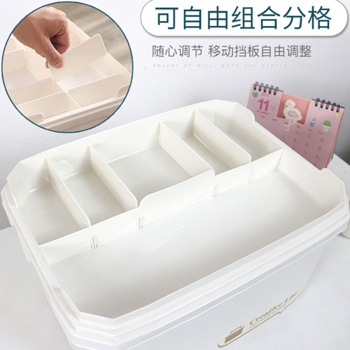 Plastic medicine box student dormitory desktop storage box medicine storage box manicure cosmetics stationery storage box