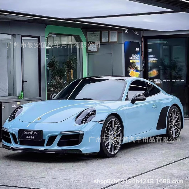 Pet Piano Sea Breeze Blue Car Color Changing Film Full Body Film Modified Electric Motorcycle Film Wholesale
