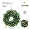 Customized hemp rope+hook simulation plant flower ring cross -border home doors and windows hanging decoration simulation green plant fake flower ring