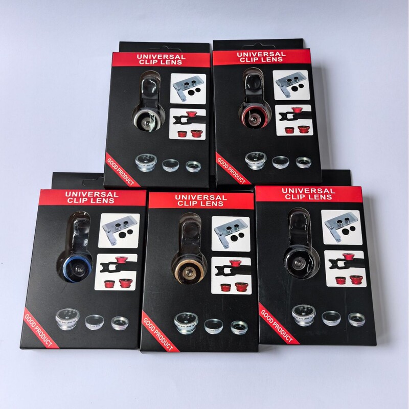 Factory Wholesale Mobile Phone Lens Wide-Angle Macro Fisheye Three-In-One Multi-Function Universal Clip External Camera Camera