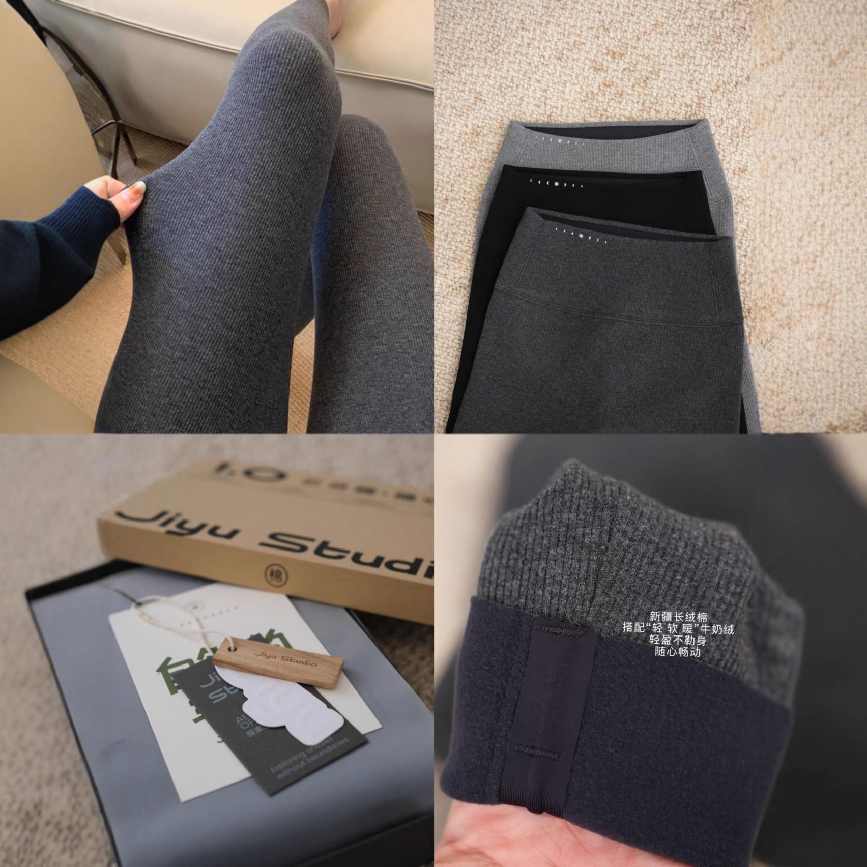 Seasonless Seamless Ribbed Thin Fleece Shark Pants Slimming Tight Barbie Pants for Outerwear Tummy Control Butt-Lifting Leggings for Women