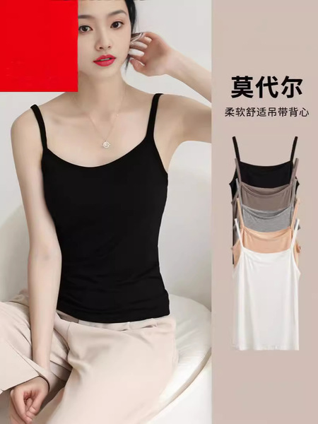 Summer thin sexy base black tank top