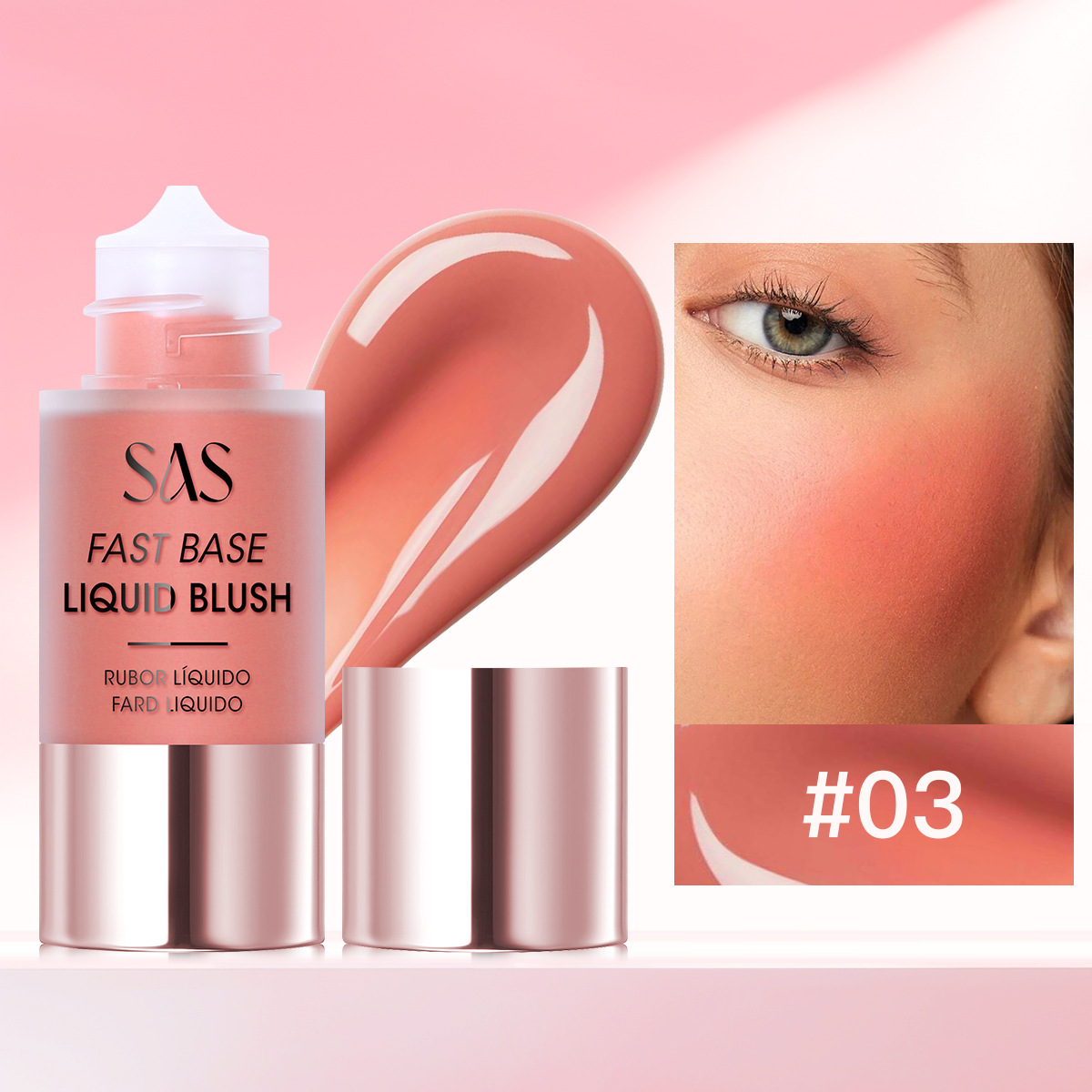 SAS Amazon Cross-border líquido rubor duradero impermeable, reparación, brillo y explosión al por mayor SAC195