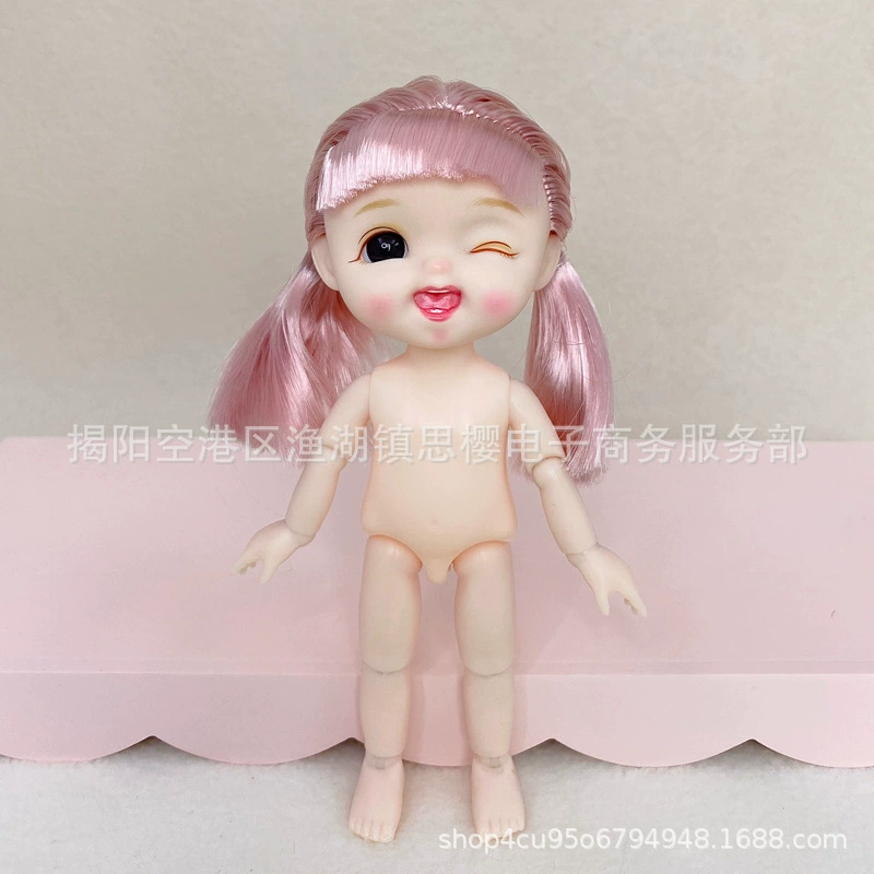 16–17 см кукла-голова Naked Doll, OB11, замена тела 8-точечный BJD, девочка с 13 суставами, смена макияжа